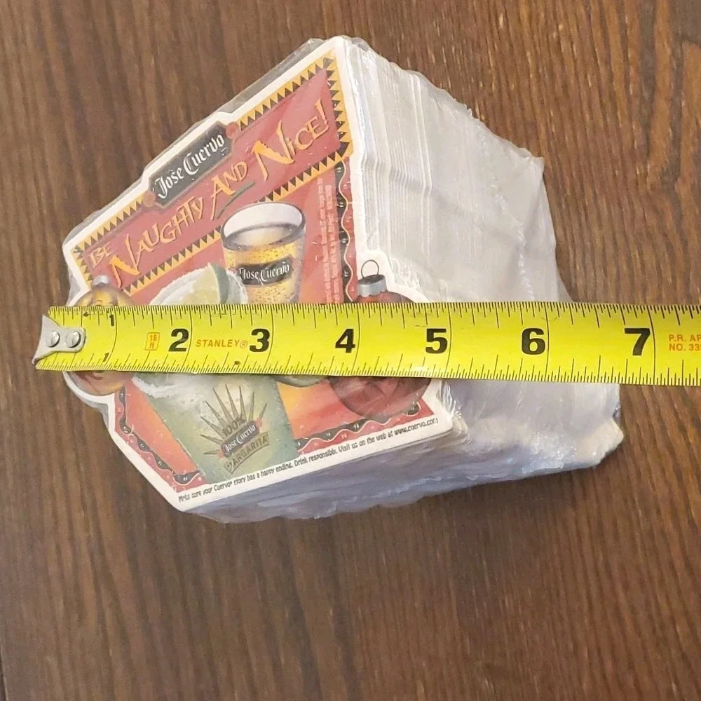 Vtg Lot of 90 Jose Cuervo Margarita Coasters 'Be Naughty and Nice' Holiday 2000s